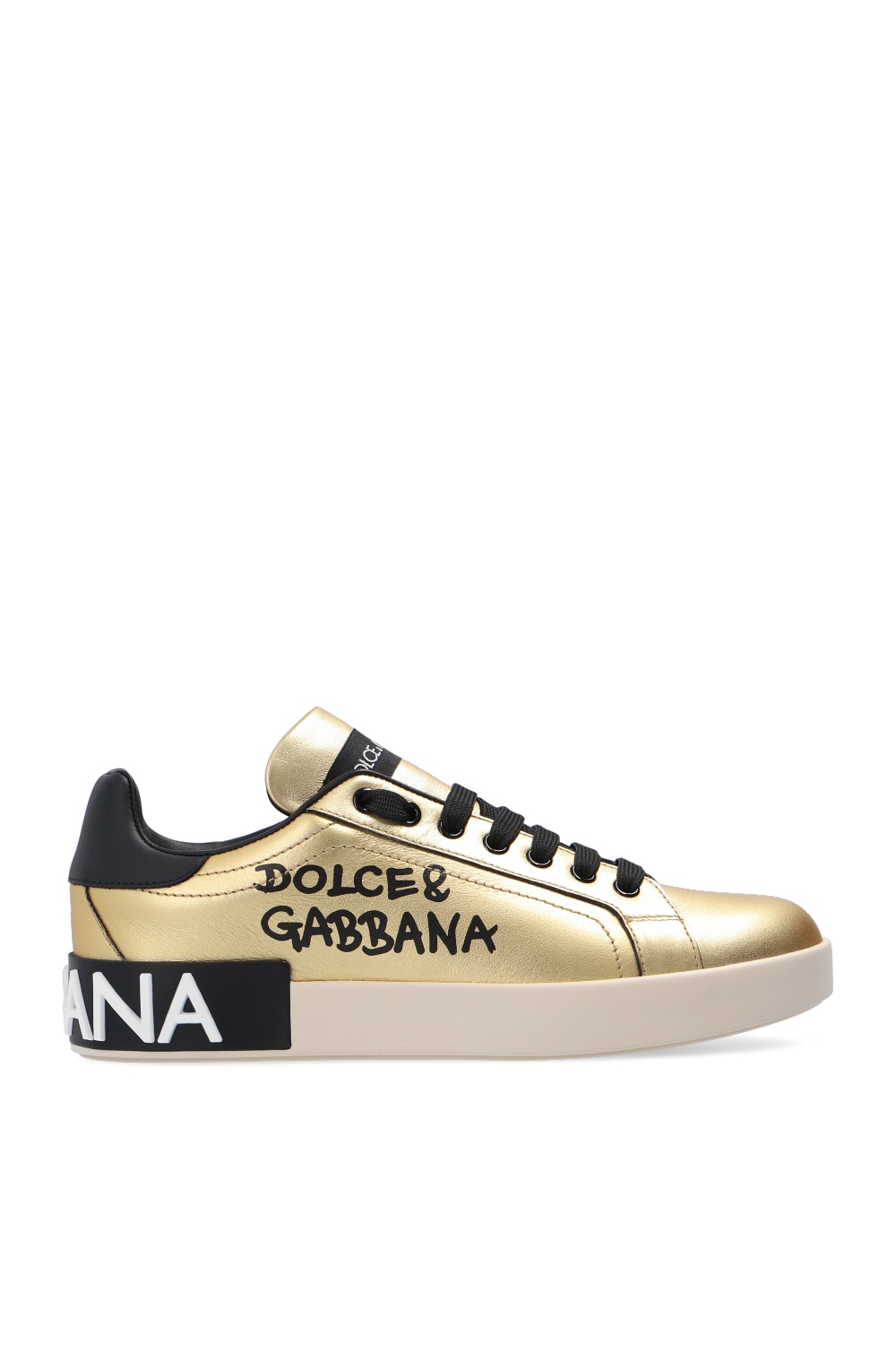 Dolce and gabbana gold sneakers sale